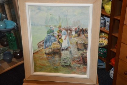 Schilderij: Visverkoop op de kade - Afbeelding 2